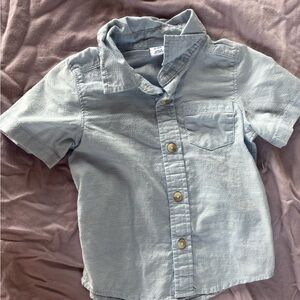 Kids Light Gray Button-Up Shirt
